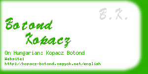 botond kopacz business card